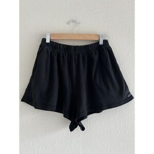 Lunya Pima Cotton Black Shorts Elastic Waist Size Small Neutral Comfy Minimalist